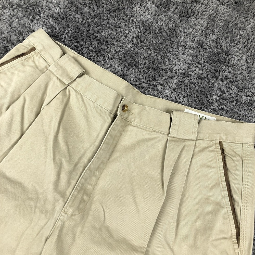 Orvis Pants Mens 40x24 Beige Cargo Pleated Relaxed Fit‎ Outdoor Workwear